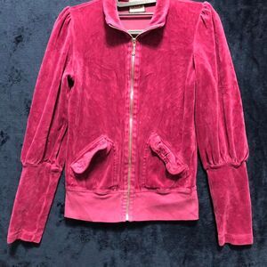 Juicy couture cute soft  zip up jacket with small pockets and cute wrist designs